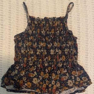 Floral blouse with adjustable straps